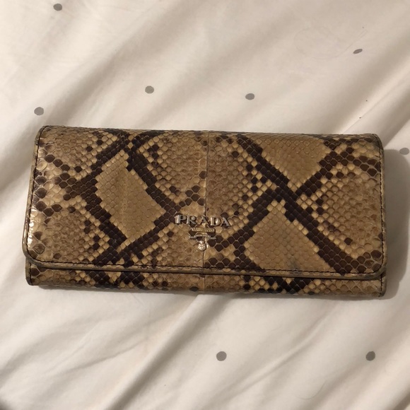 prada snakeskin wallet